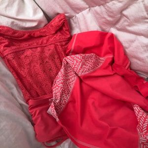 Coral cute swim suit